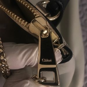 Authentic Chloé Baylee Tote Marshmallow&Black